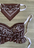 Butterfly Top - Brown Bandanna